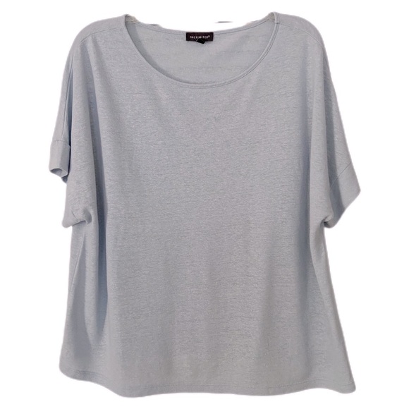 The Limited Linen Blend Boatneck Oversized Light Blue Dolman Sleeve Size Medium - Picture 1 of 9